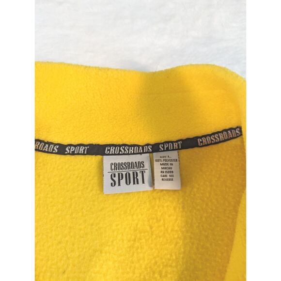 Crossroads Sport Fleece Vest Sz L Butter Yellow Bust 44 - Picture 2 of 5